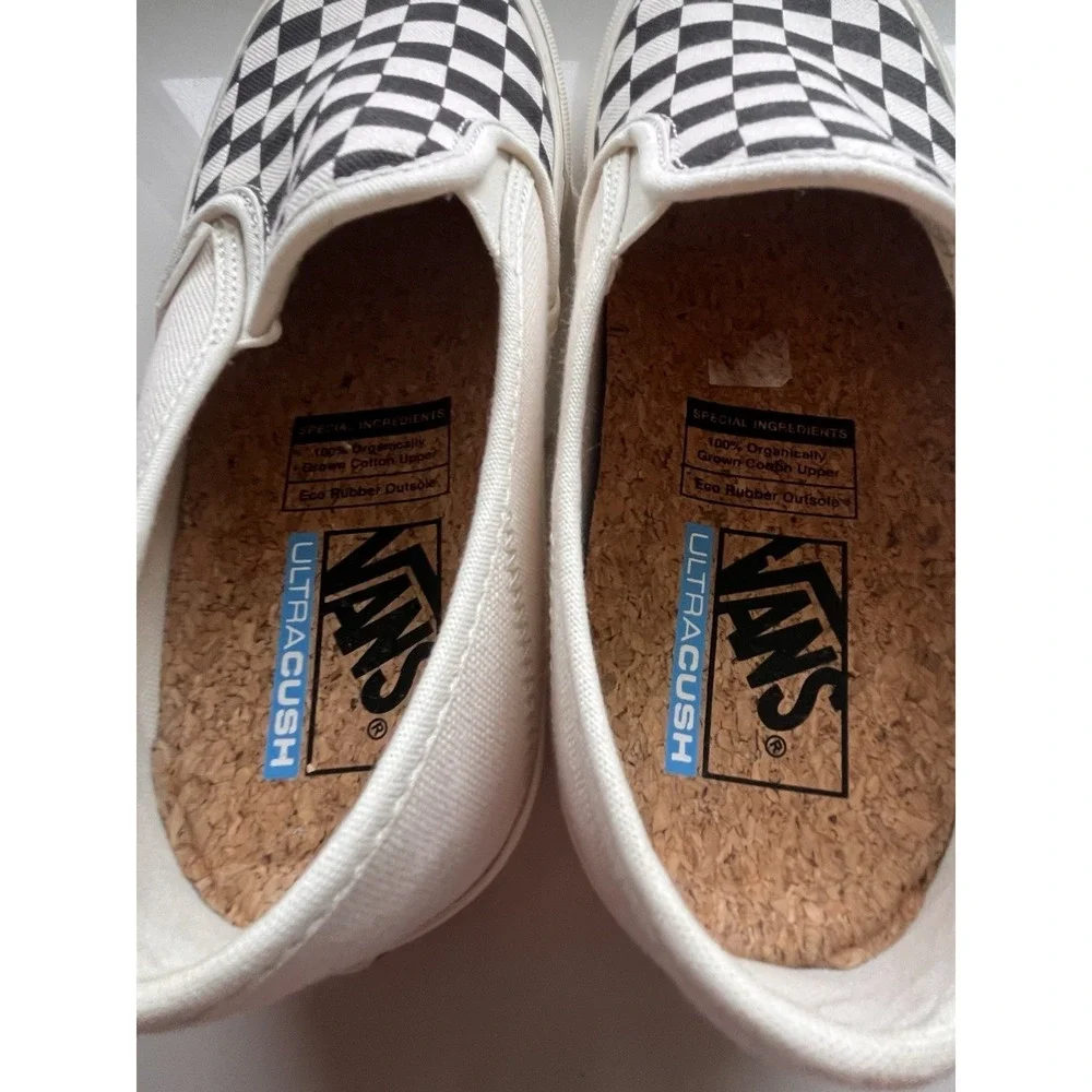 Vans Checkerboard Slip On SF Shoes Men 6.5 US‎ Women 8 Black Off White Ecotheory